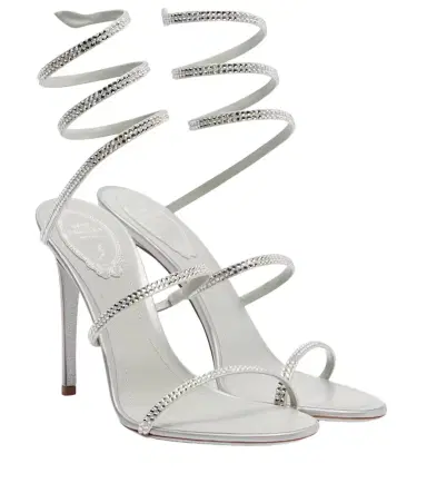 René Caovilla Cleo embellished satin sandals | Thumbnail 1 René Caovilla Cleo embellished satin sandals | Thumbnail 1