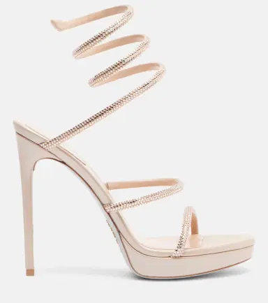 René Caovilla Cleo embellished satin sandals | Thumbnail 2