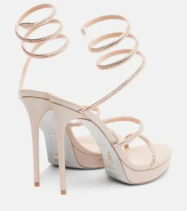 René Caovilla Cleo embellished satin sandals | Thumbnail 4