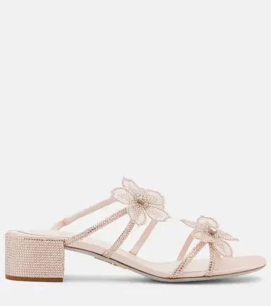 René Caovilla Floriane embellished satin sandals | Thumbnail 3