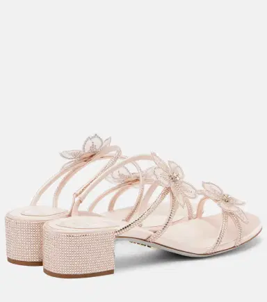 René Caovilla Floriane embellished satin sandals | Thumbnail 4