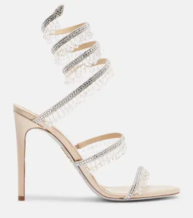 René Caovilla Chandelier embellished satin sandals | Thumbnail 2 René Caovilla Chandelier embellished satin sandals | Thumbnail 2