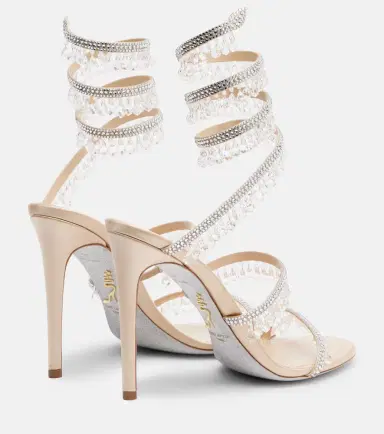René Caovilla Chandelier embellished satin sandals | Thumbnail 3 René Caovilla Chandelier embellished satin sandals | Thumbnail 3