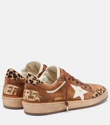 Golden Goose Ball Star calf hair-trimmed suede sneakers | Thumbnail 2