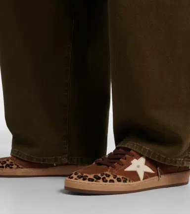 Golden Goose Ball Star calf hair-trimmed suede sneakers | Thumbnail 6