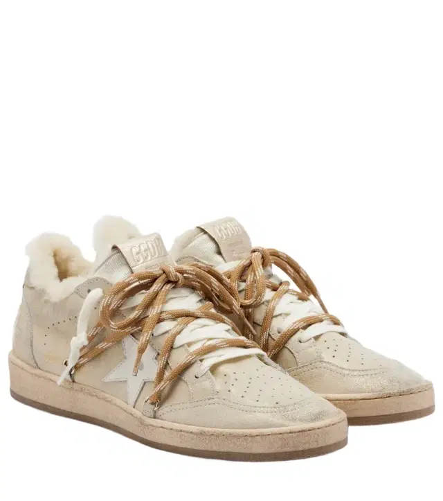 Golden Goose Ball Star shearling-lined suede sneakers