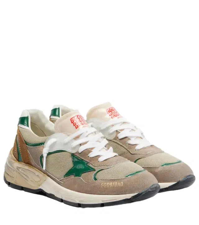 Golden Goose Dad Star leather-trimmed sneakers
