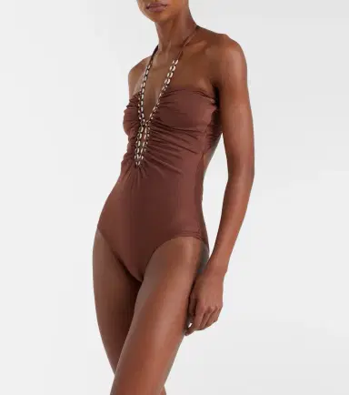 ADRIANA DEGREAS Solid Chain halterneck swimsuit | Thumbnail 4 ADRIANA DEGREAS Solid Chain halterneck swimsuit | Thumbnail 4