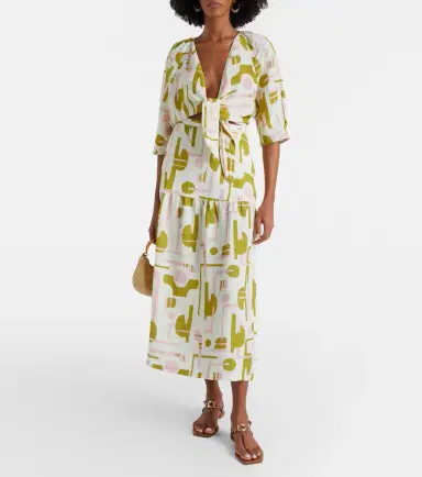 ADRIANA DEGREAS Balearic printed midi skirt | Thumbnail 3