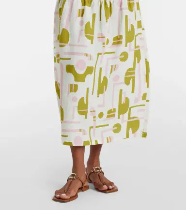ADRIANA DEGREAS Balearic printed midi skirt | Thumbnail 5