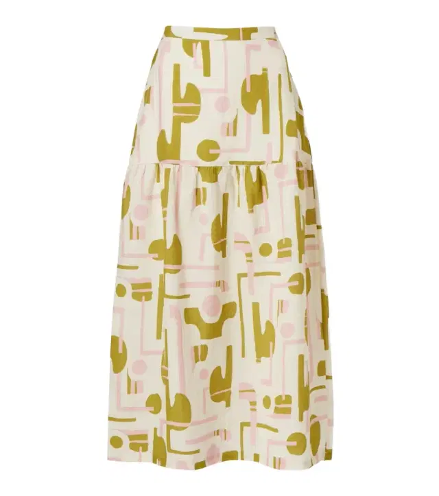ADRIANA DEGREAS Balearic printed midi skirt
