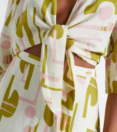 ADRIANA DEGREAS Balearic printed crop top | Thumbnail 2