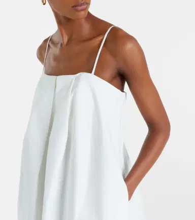 ADRIANA DEGREAS Solid Voluminous draped cotton maxi dress | Thumbnail 2