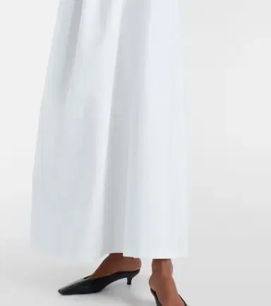 ADRIANA DEGREAS Solid Voluminous draped cotton maxi dress | Thumbnail 3