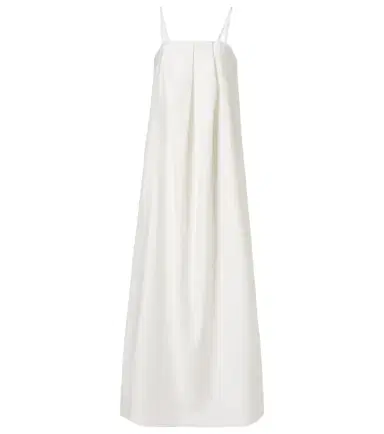 ADRIANA DEGREAS Solid Voluminous draped cotton maxi dress | Thumbnail 1
