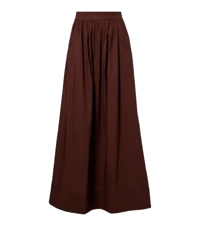 ADRIANA DEGREAS Pleated cotton maxi skirt