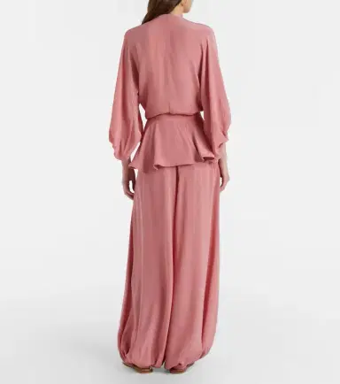 ADRIANA DEGREAS Solid Peplum balloon pants | Thumbnail 2 ADRIANA DEGREAS Solid Peplum balloon pants | Thumbnail 2