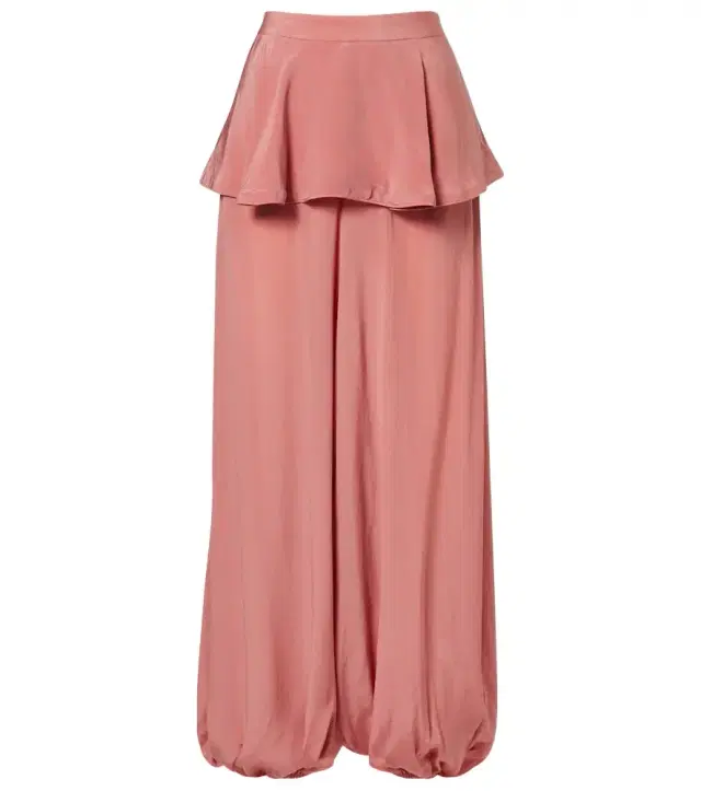 ADRIANA DEGREAS Solid Peplum balloon pants