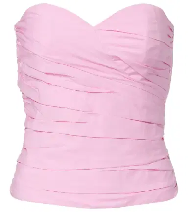 ADRIANA DEGREAS Opulence draped cotton corset | Thumbnail 1 ADRIANA DEGREAS Opulence draped cotton corset | Thumbnail 1