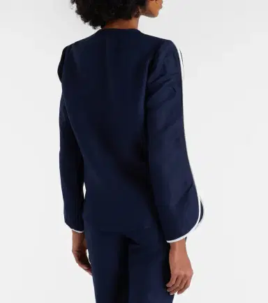 ADRIANA DEGREAS Bicolor linen-blend top | Thumbnail 2 ADRIANA DEGREAS Bicolor linen-blend top | Thumbnail 2