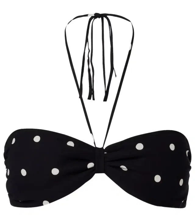 ADRIANA DEGREAS Polka-dot bandeau bikini top