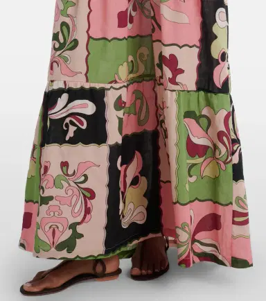 ADRIANA DEGREAS Printed off-shoulder cotton maxi dress | Thumbnail 6 ADRIANA DEGREAS Printed off-shoulder cotton maxi dress | Thumbnail 6