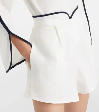 ADRIANA DEGREAS Bicolor linen-blend Bermuda shorts | Thumbnail 5 ADRIANA DEGREAS Bicolor linen-blend Bermuda shorts | Thumbnail 5