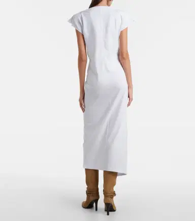 Isabel Marant Nadela gathered cotton jersey maxi dress | Thumbnail 5