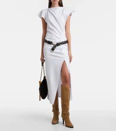 Isabel Marant Nadela gathered cotton jersey maxi dress | Thumbnail 7