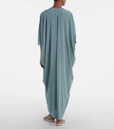 ADRIANA DEGREAS Ring-detail draped kaftan | Thumbnail 4