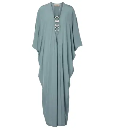 ADRIANA DEGREAS Ring-detail draped kaftan | Thumbnail 1