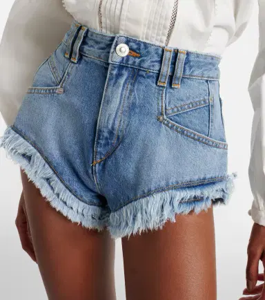 Isabel Marant Eneidala high-rise denim shorts | Thumbnail 2 Isabel Marant Eneidala high-rise denim shorts | Thumbnail 2