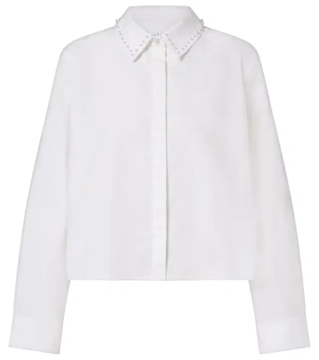 Jocelyn beaded cotton poplin shirt