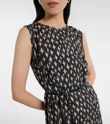 Velvet Kaitlyn beaded cotton-blend midi dress | Thumbnail 3