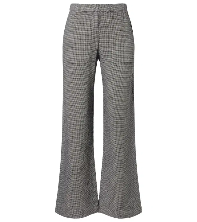 Velvet Braylen houndstooth cotton wide-leg pants