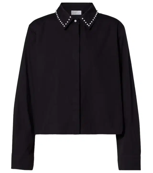 Jocelyn beaded cotton poplin shirt