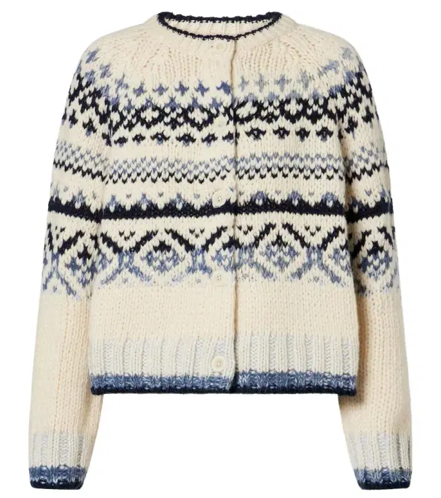 Velvet Tovah Fair Isle wool-blend cardigan