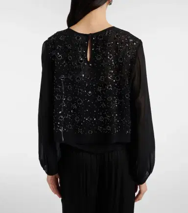 Velvet Marlowe sequinned sheer top | Thumbnail 4 Velvet Marlowe sequinned sheer top | Thumbnail 4