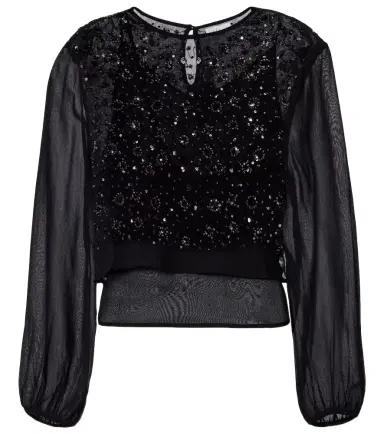 Velvet Marlowe sequinned sheer top | Thumbnail 1 Velvet Marlowe sequinned sheer top | Thumbnail 1