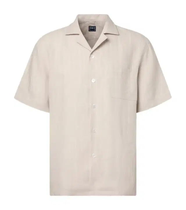 Fedeli Striped linen bowling shirt