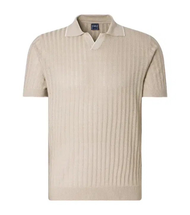 Soul linen and cotton polo shirt
