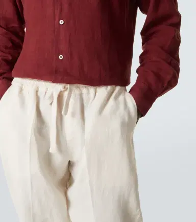 Fedeli Bonifacio linen tapered pants | Thumbnail 3