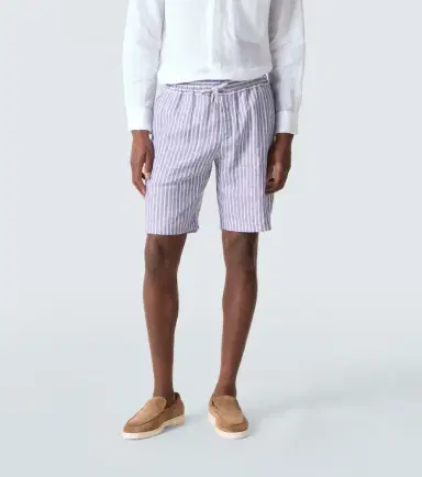 Fedeli Alfa striped linen Bermuda shorts | Thumbnail 3 Fedeli Alfa striped linen Bermuda shorts | Thumbnail 3