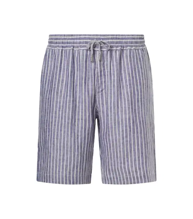 Alfa striped linen Bermuda shorts