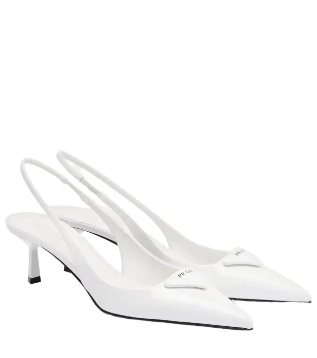 Leather slingback pumps