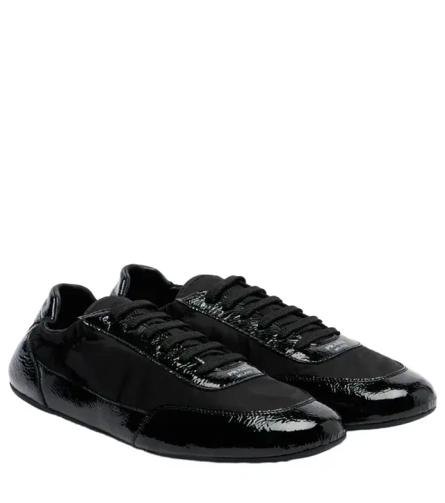 Prada Collapse Re-Nylon and leather sneakers
