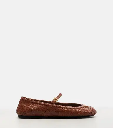 Prada Woven leather Mary Jane flats | Thumbnail 2