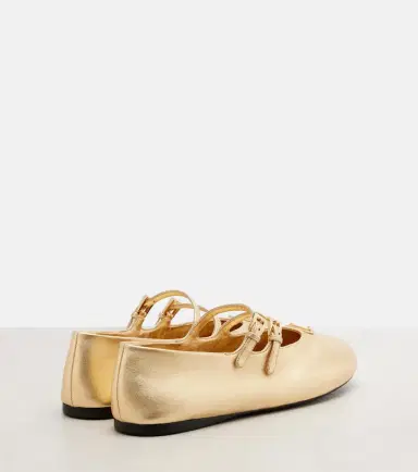 Prada Metallic leather Mary Jane flats | Thumbnail 3 Prada Metallic leather Mary Jane flats | Thumbnail 3