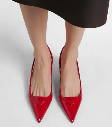 Prada 55 patent leather slingback pumps | Thumbnail 6