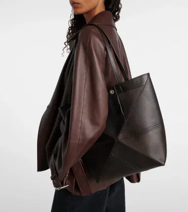 Loewe Puzzle Fold Medium leather tote bag | Thumbnail 5